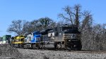 NS 1184 leads an intermodal train